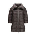 Gray Polyester Full-Length Jacket