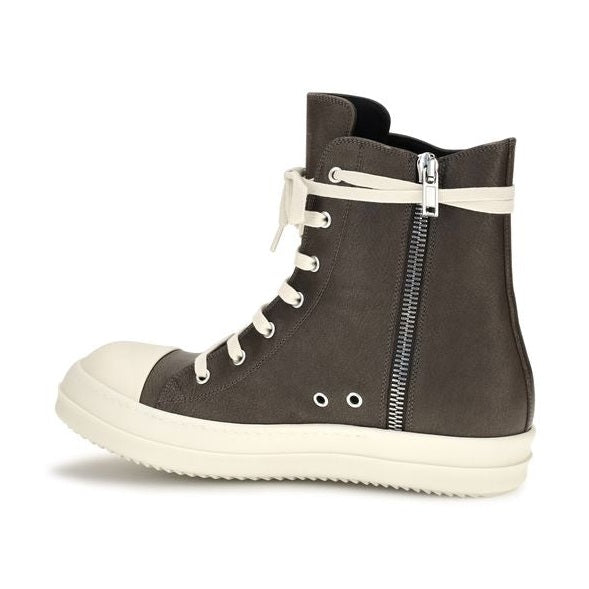 Brown Calf Leather Bos Taurus High Top Sneakers
