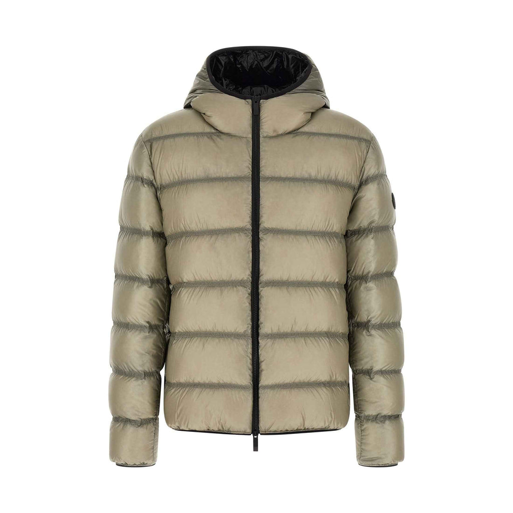 Beige Polyamide Full-Length Jacket