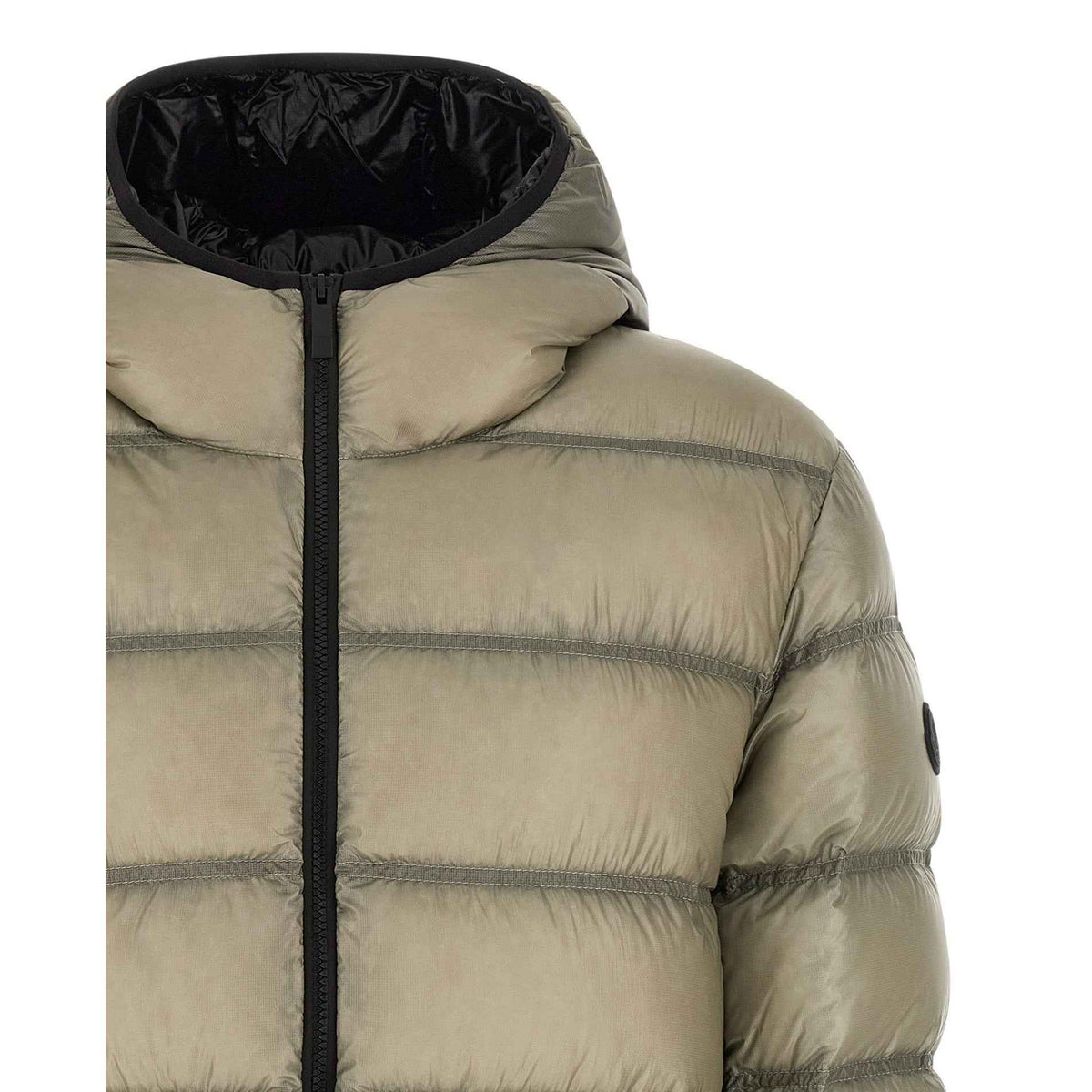 Beige Polyamide Full-Length Jacket