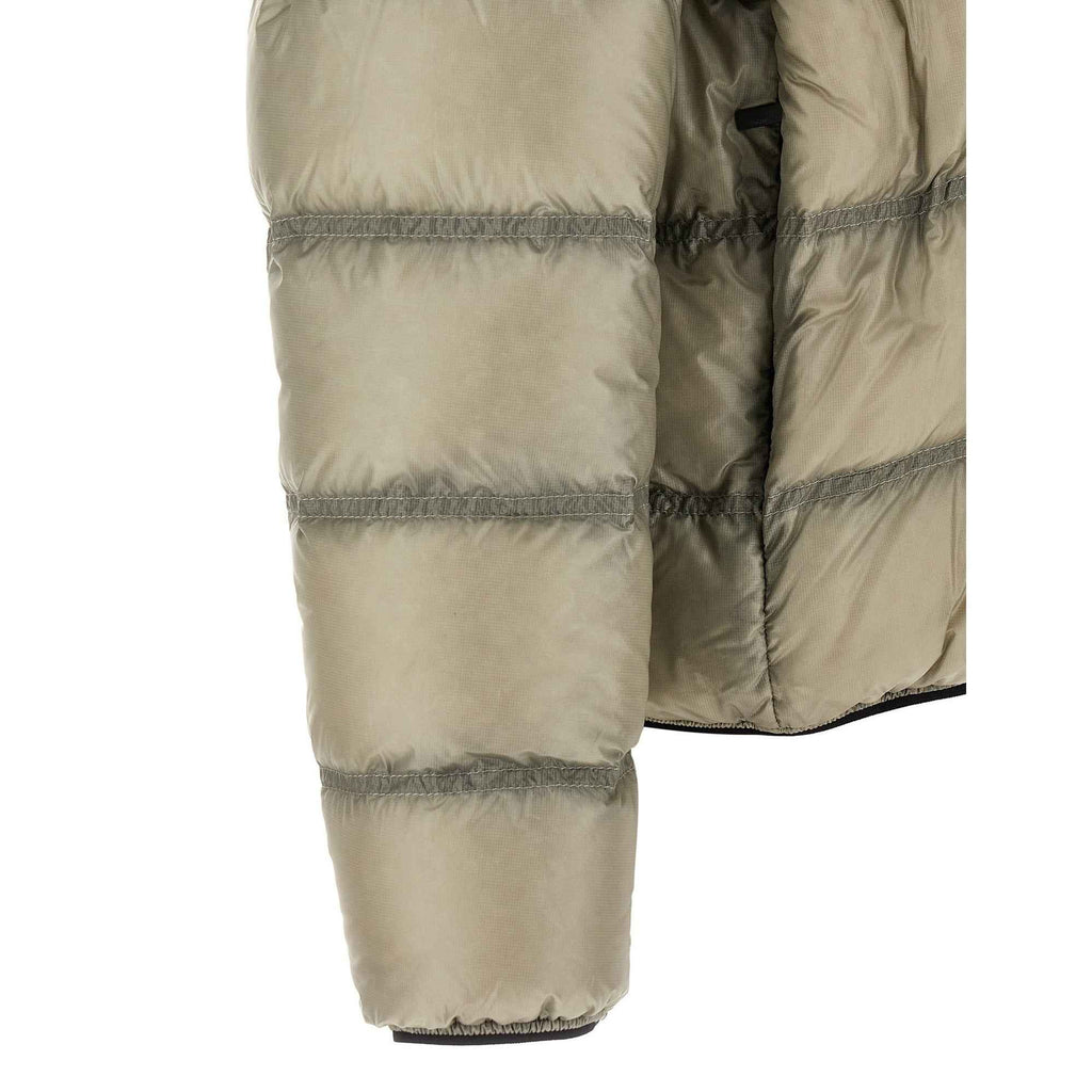 Beige Polyamide Full-Length Jacket