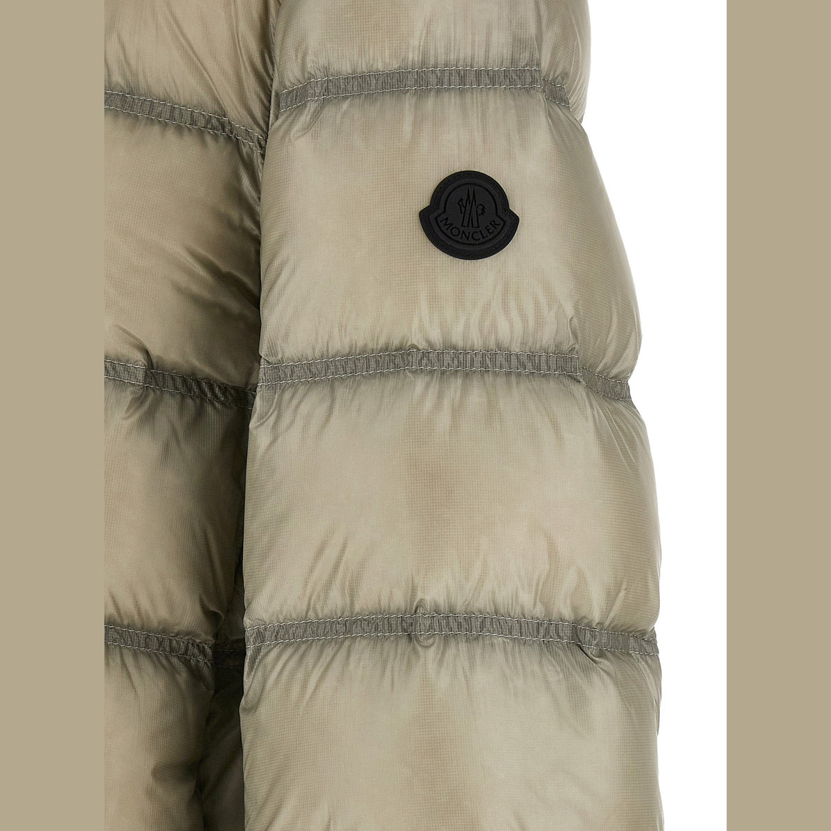 Beige Polyamide Full-Length Jacket