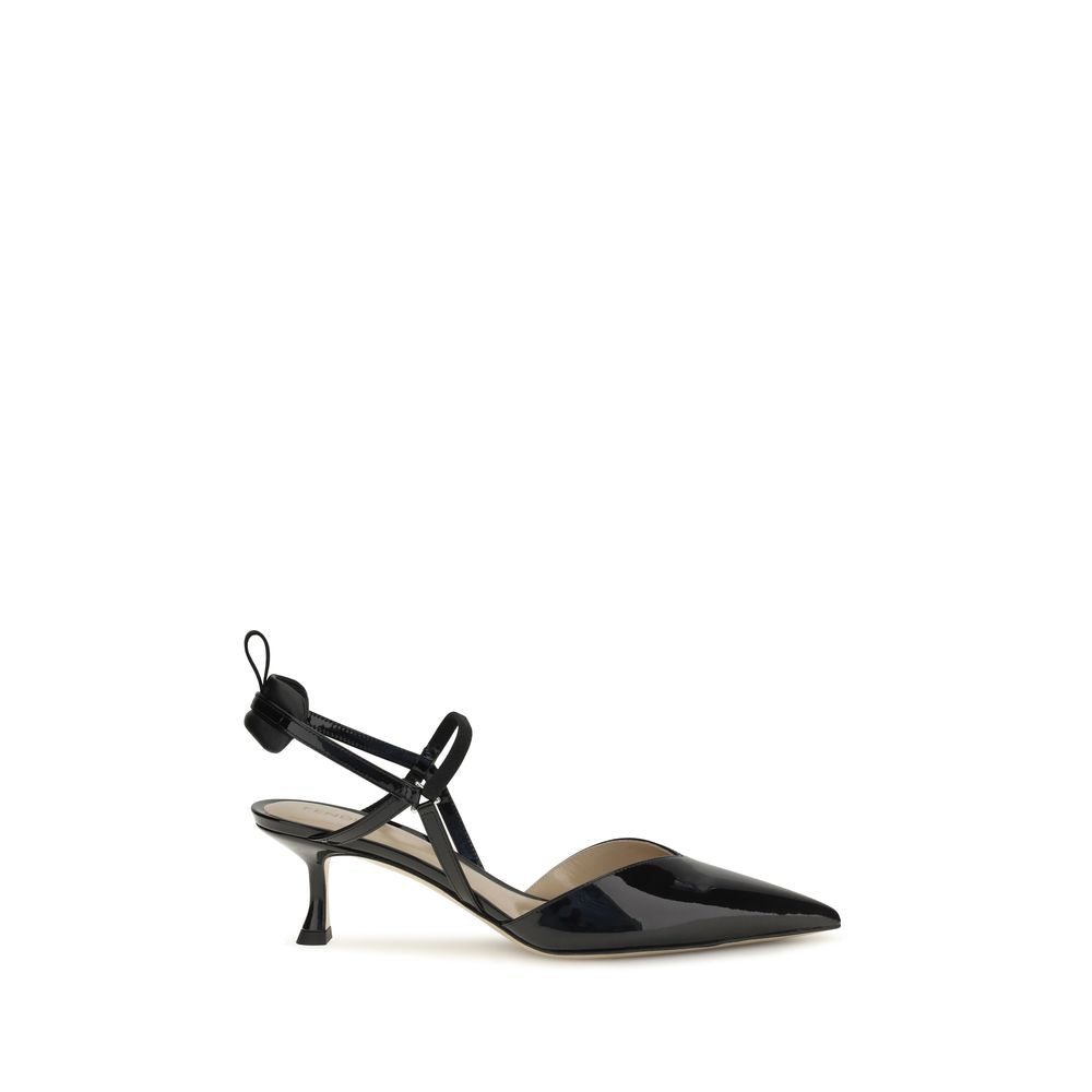 Black Calf Leather Bos Taurus High Heel Pumps