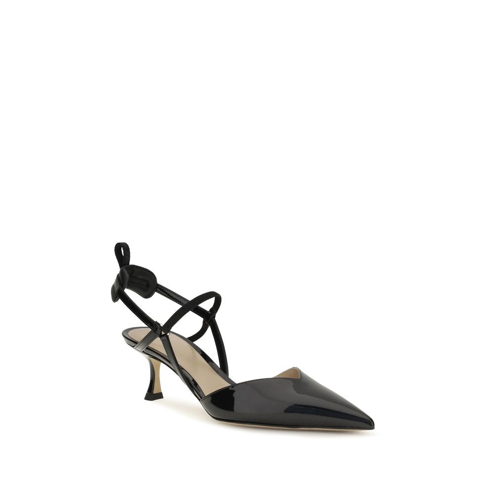 Black Calf Leather Bos Taurus High Heel Pumps