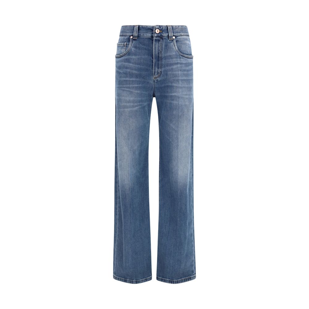 Blue Cotton Relaxed Fit Jeans
