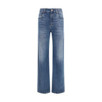 Blue Cotton Relaxed Fit Jeans