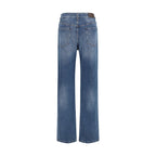 Blue Cotton Relaxed Fit Jeans