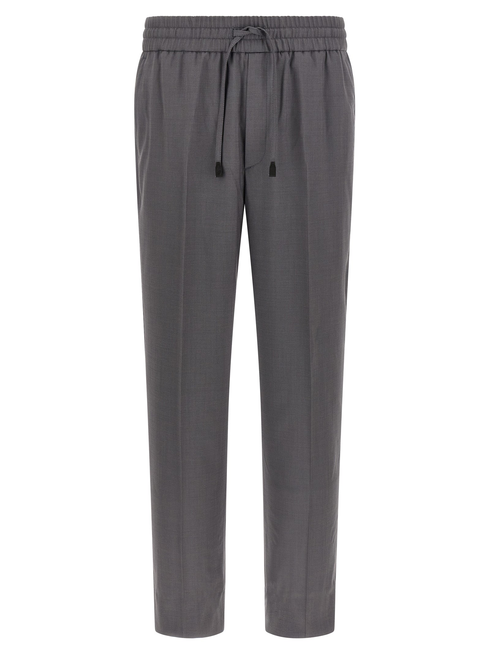 Gray Wool Casual Pants