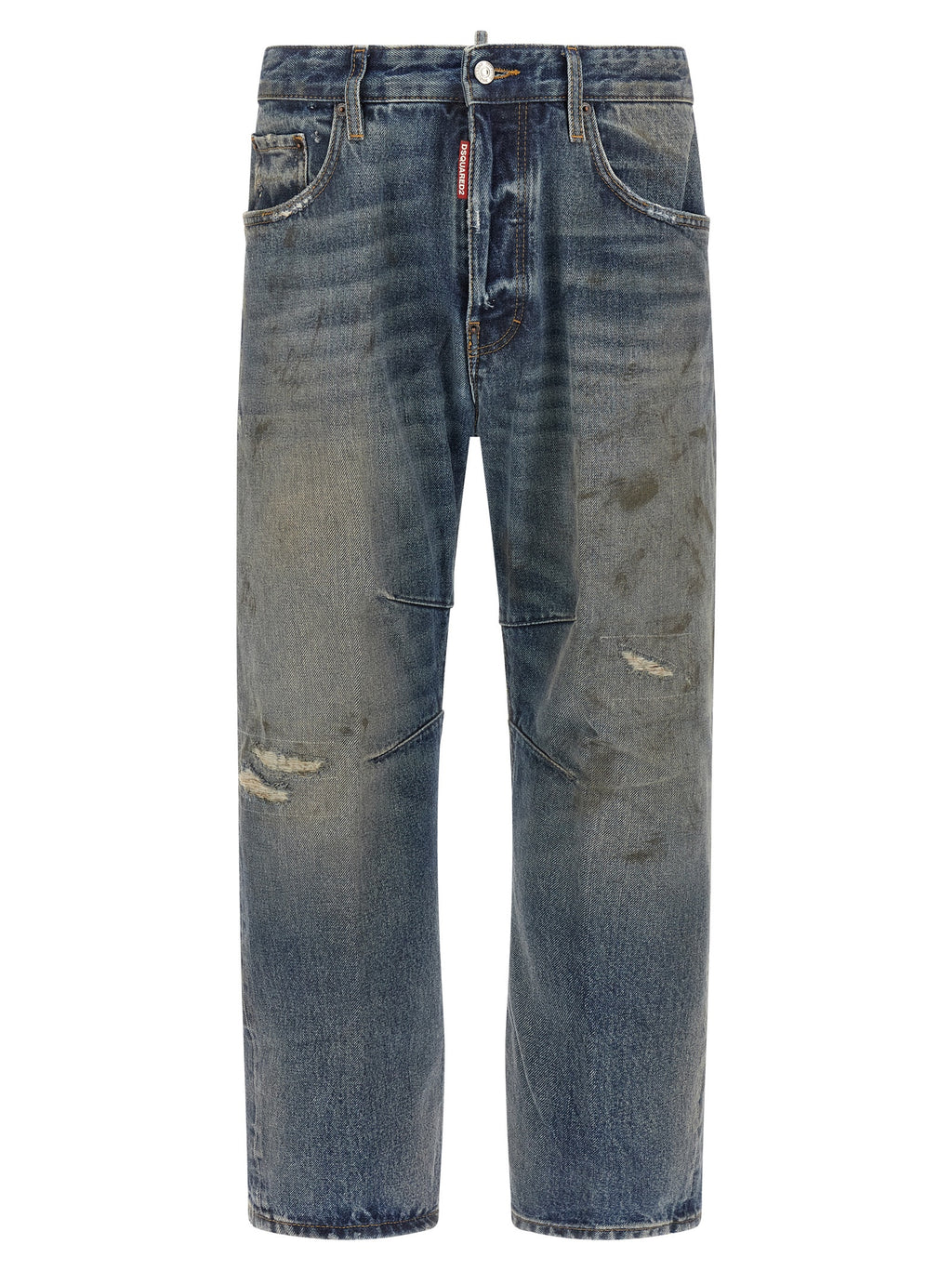 Blue Cotton Relaxed Fit Jeans