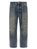 Blue Cotton Relaxed Fit Jeans