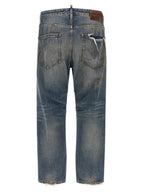 Blue Cotton Relaxed Fit Jeans