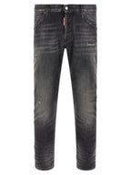 Gray Cotton Skinny Jeans