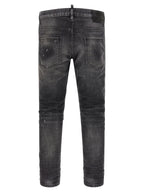 Gray Cotton Skinny Jeans