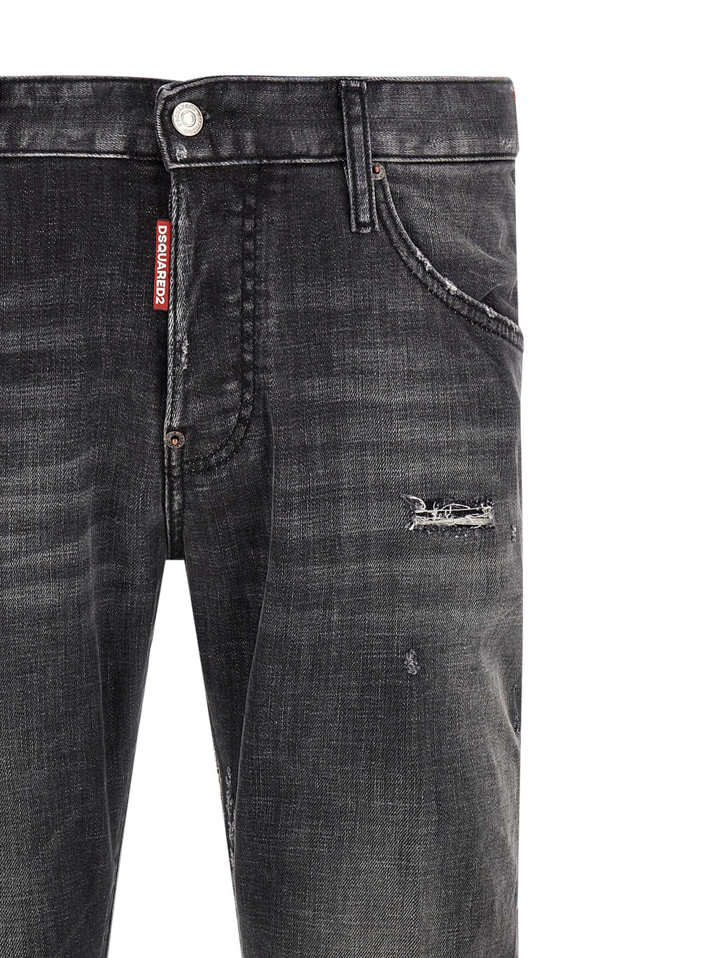 Gray Cotton Skinny Jeans