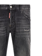 Gray Cotton Skinny Jeans