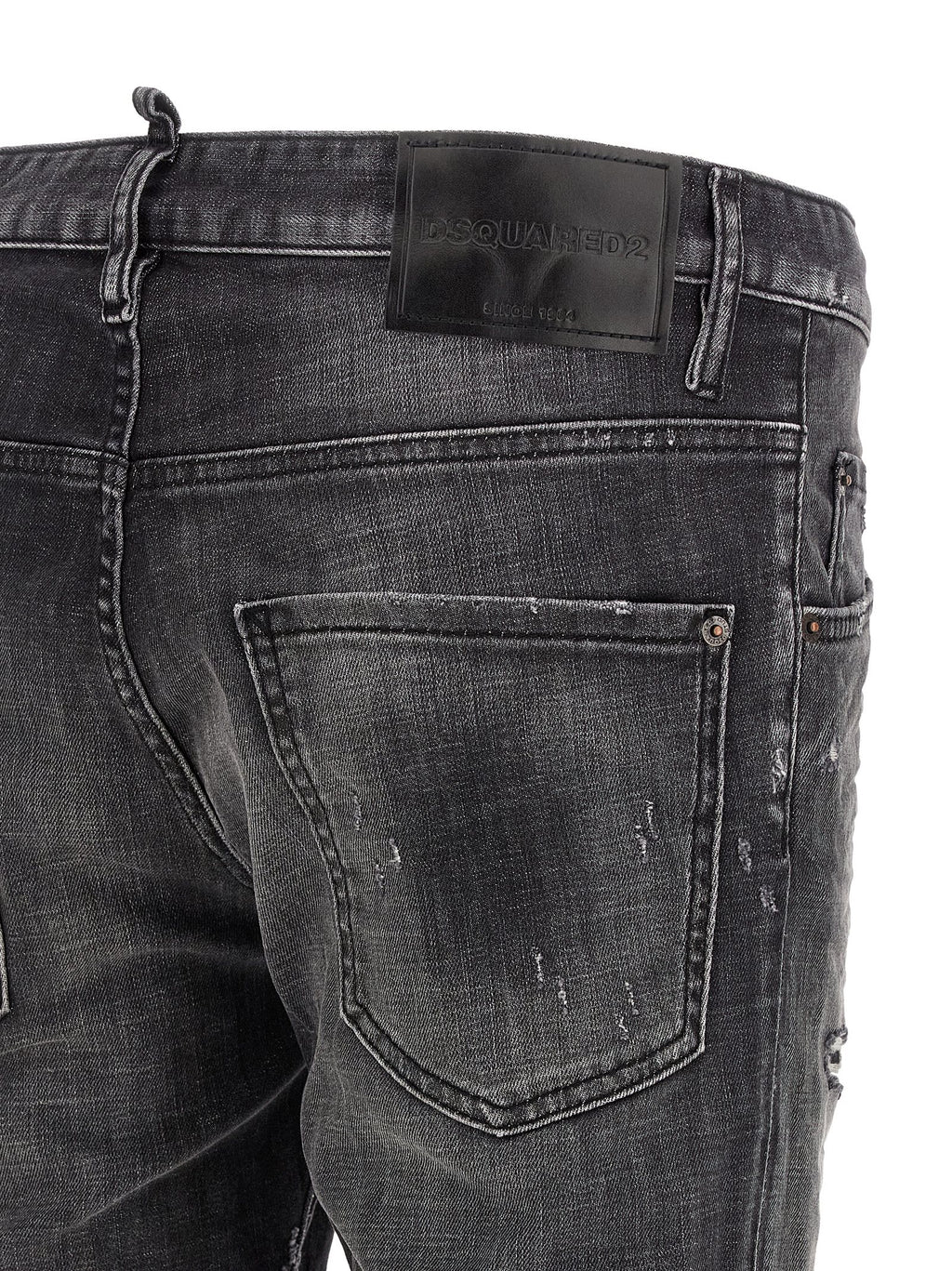Gray Cotton Skinny Jeans