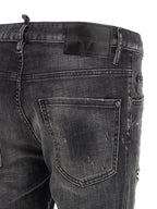Gray Cotton Skinny Jeans