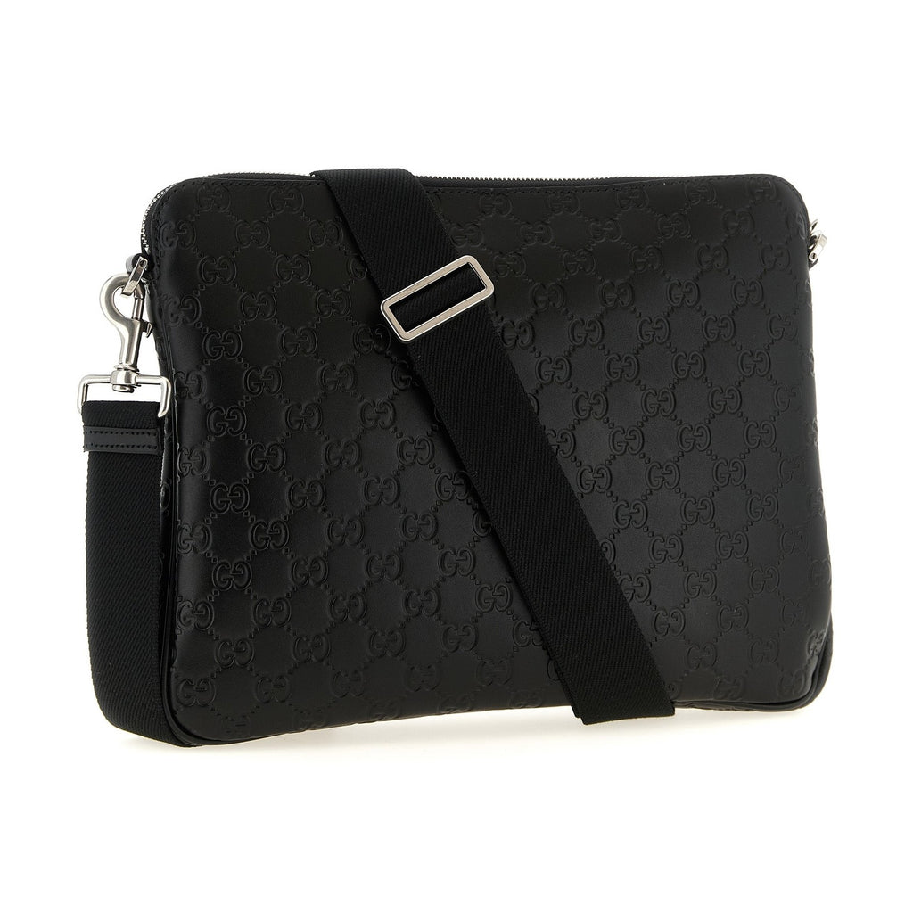 Black Calfskin Crossbody Bag