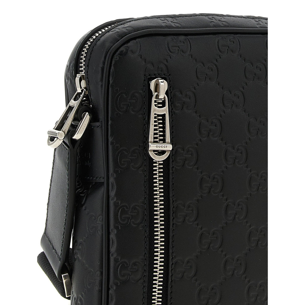 Black Calfskin Crossbody Bag