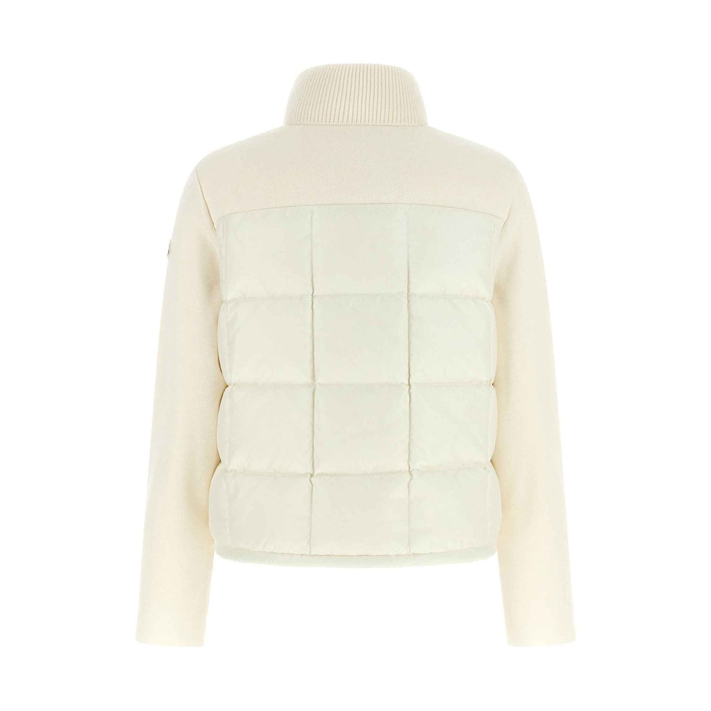 White Virgin Wool Full-Length Jacket