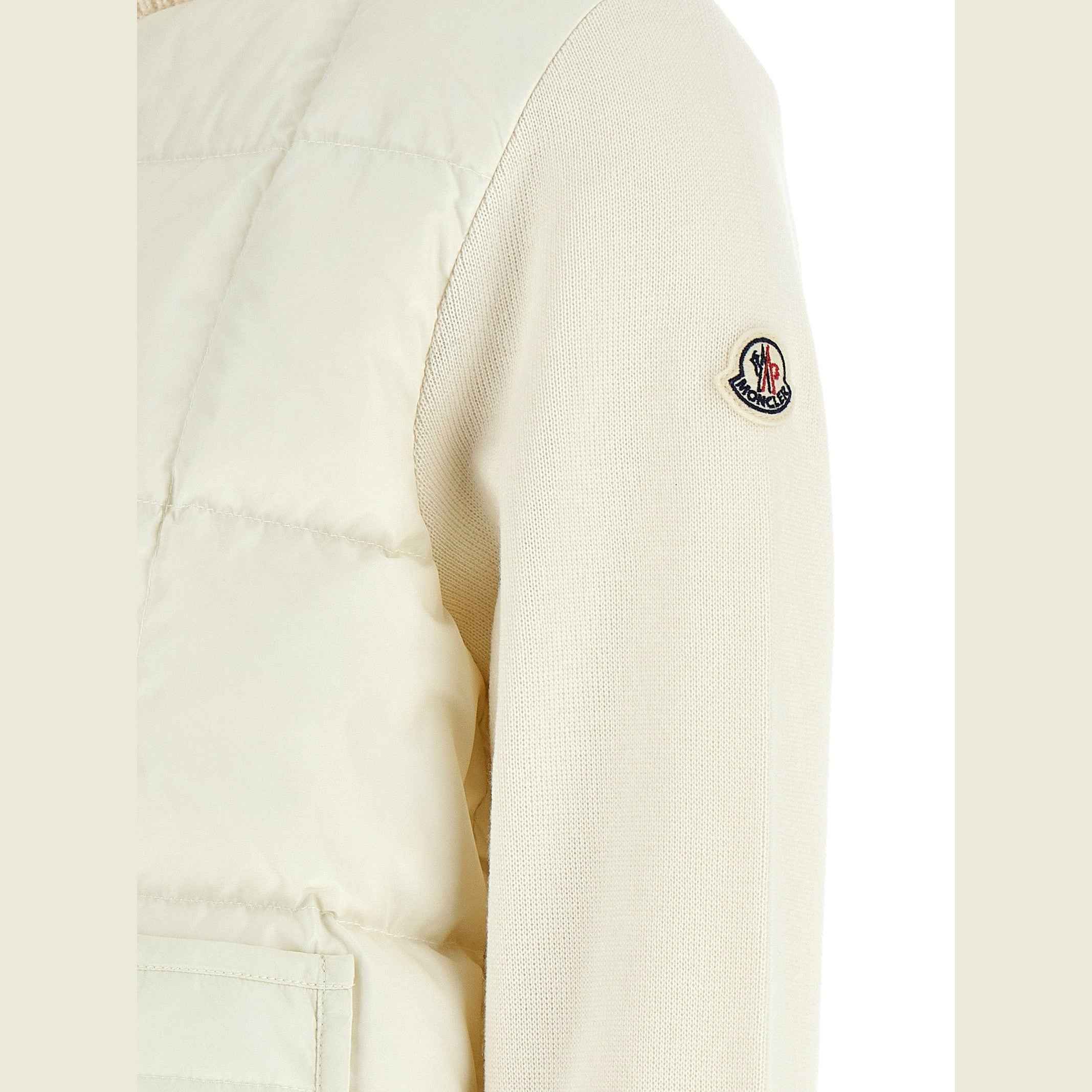 White Virgin Wool Full-Length Jacket