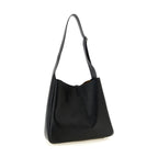 Black Calfskin Shoulder Bag