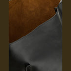 Black Calfskin Shoulder Bag