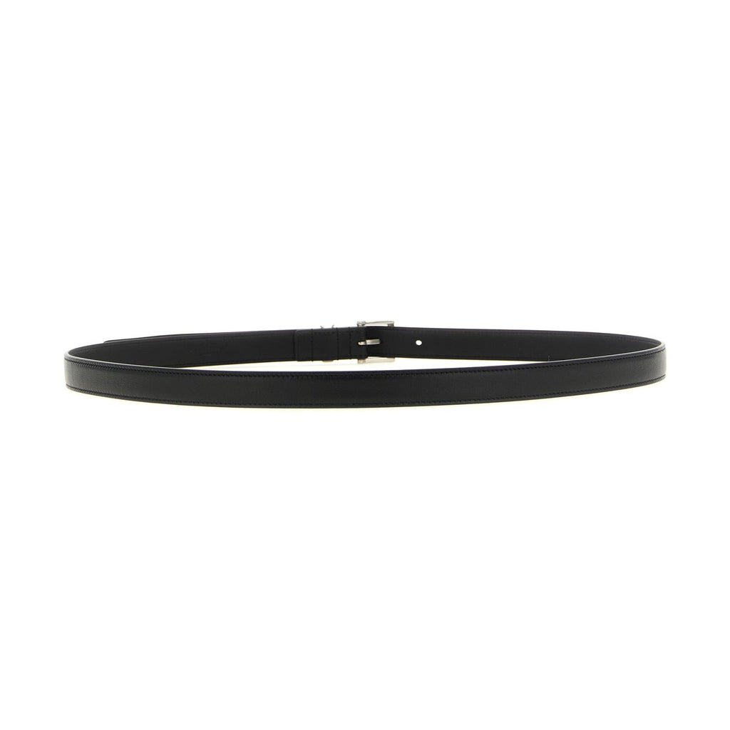 Black Calfskin Regular Belt