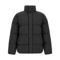 Black Polyester Full-Length Jacket