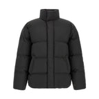 Black Polyester Full-Length Jacket