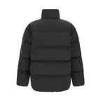 Black Polyester Full-Length Jacket