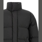 Black Polyester Full-Length Jacket