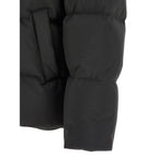 Black Polyester Full-Length Jacket