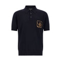 Blue Virgin Wool Polo Shirt
