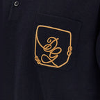 Blue Virgin Wool Polo Shirt