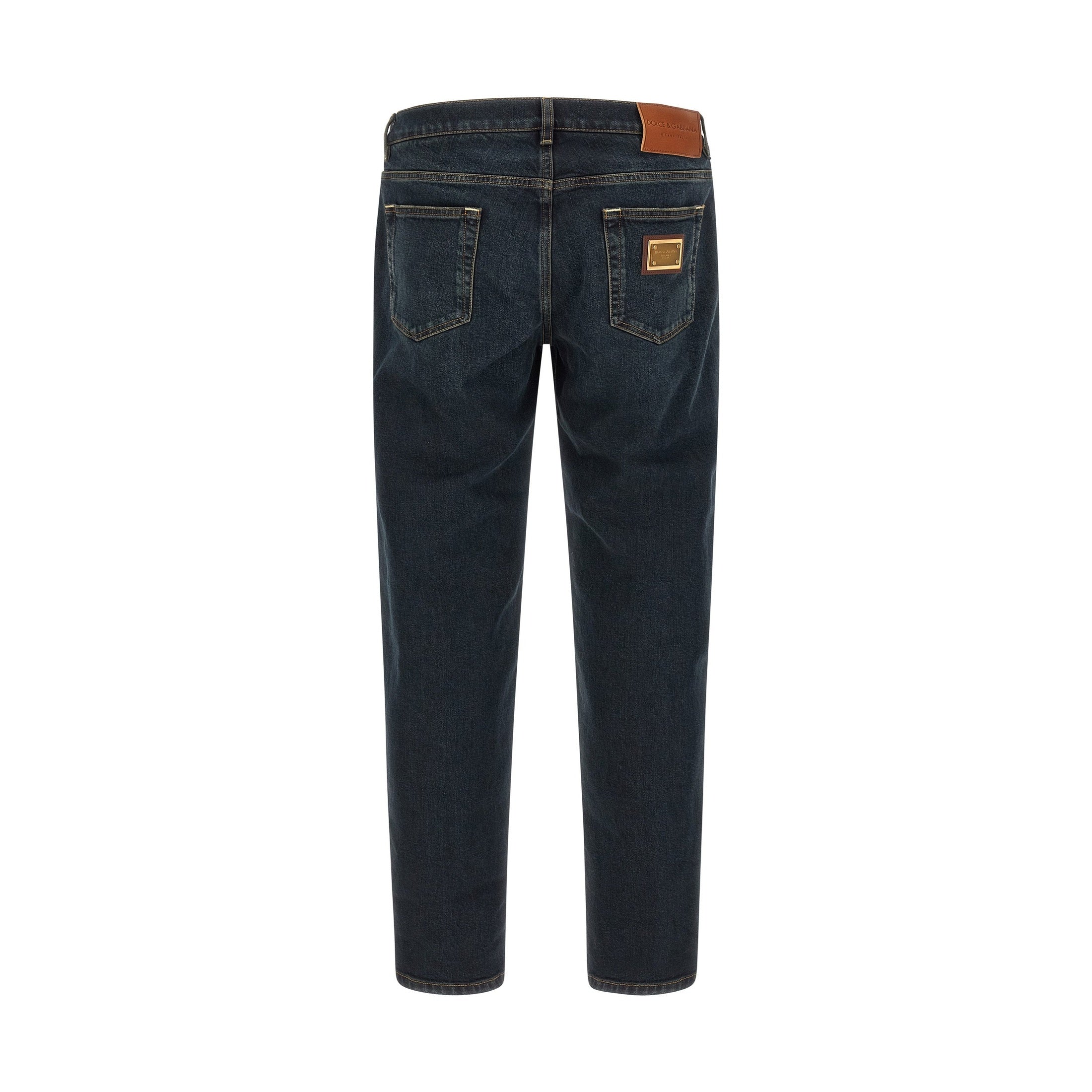 Blue Cotton Skinny Jeans