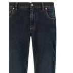 Blue Cotton Skinny Jeans