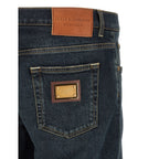 Blue Cotton Skinny Jeans