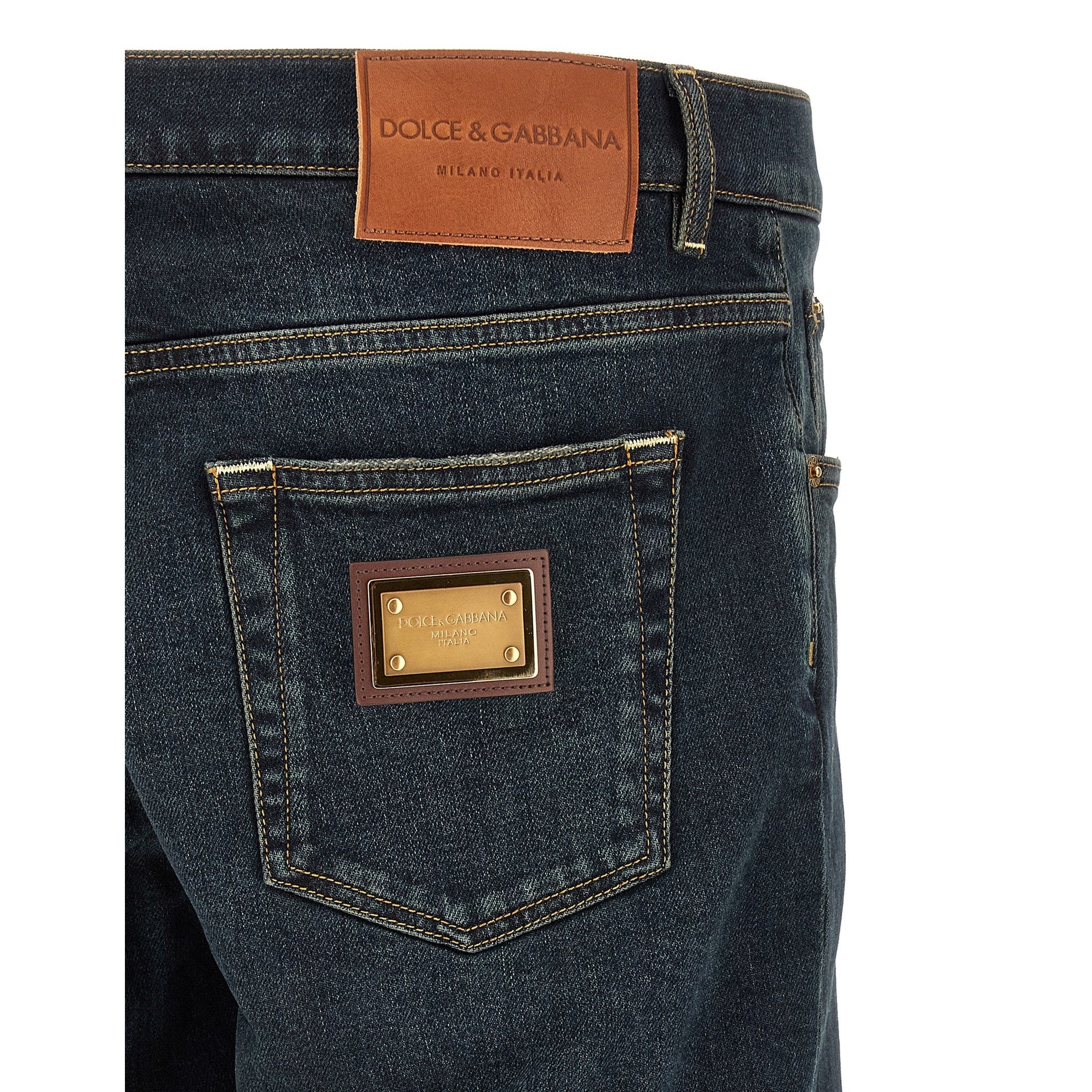 Blue Cotton Skinny Jeans