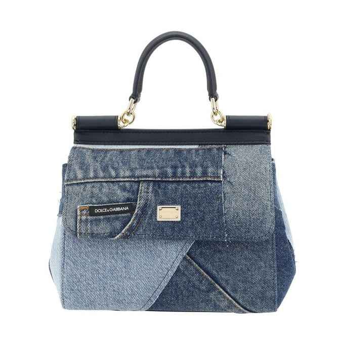 Blue Cotton Handbag