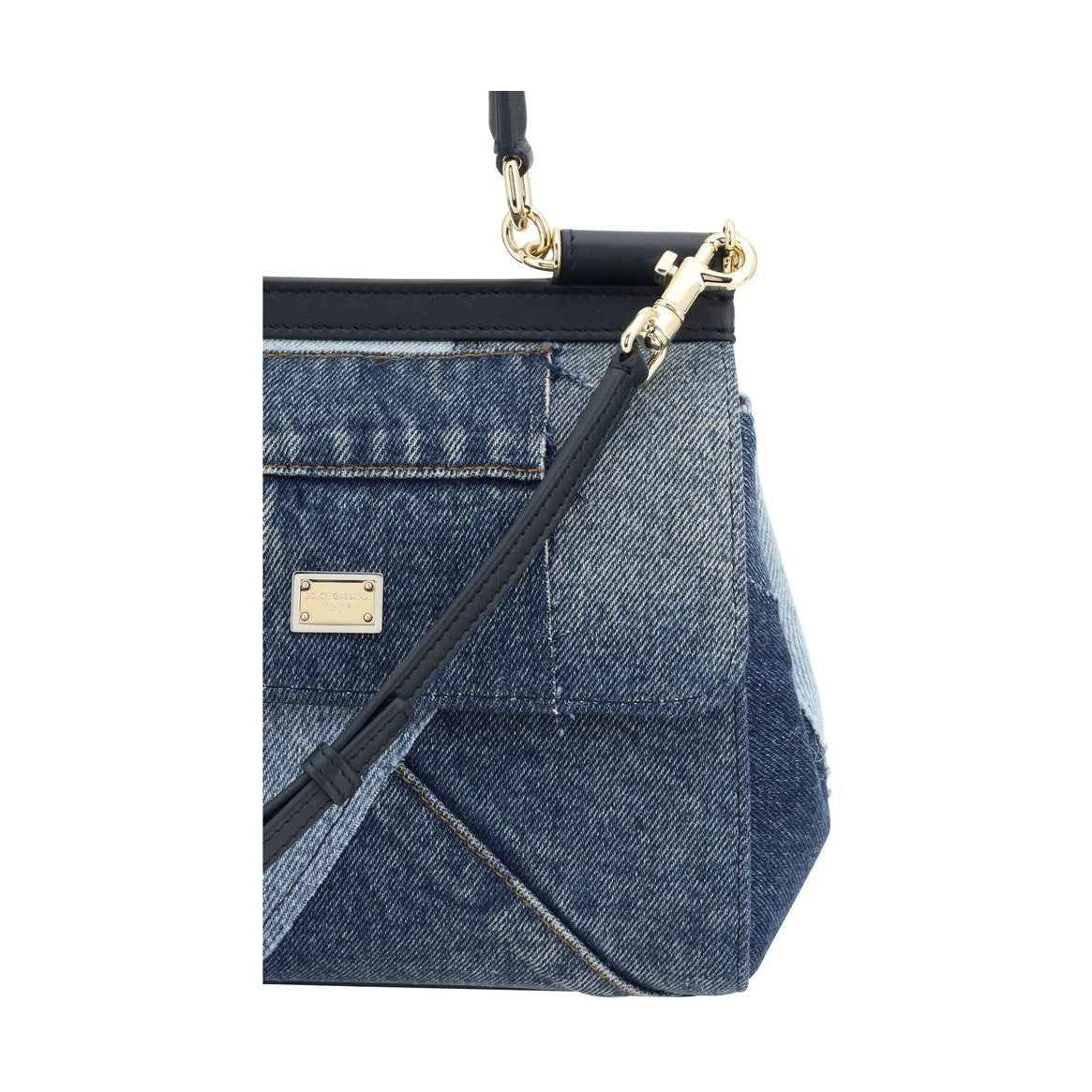 Blue Cotton Handbag