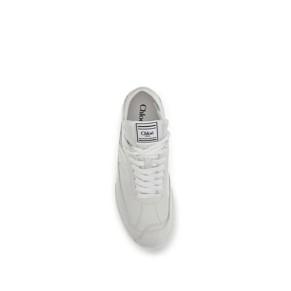 White Calf Leather Bos Taurus Athletic Sneakers