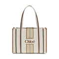 Beige Cotton Shoulder Bag