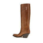 Brown Calf Leather Bos Taurus Over The Knee
