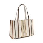 Beige Cotton Shoulder Bag