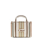 Beige Cotton Shoulder Bag