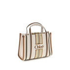 Beige Cotton Shoulder Bag