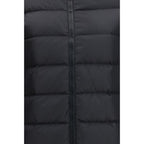 Black Polyester Full-Length Jacket