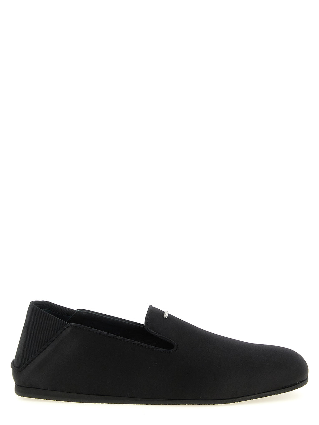 Black Viscose Slip-On Loafers