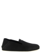 Black Viscose Slip-On Loafers